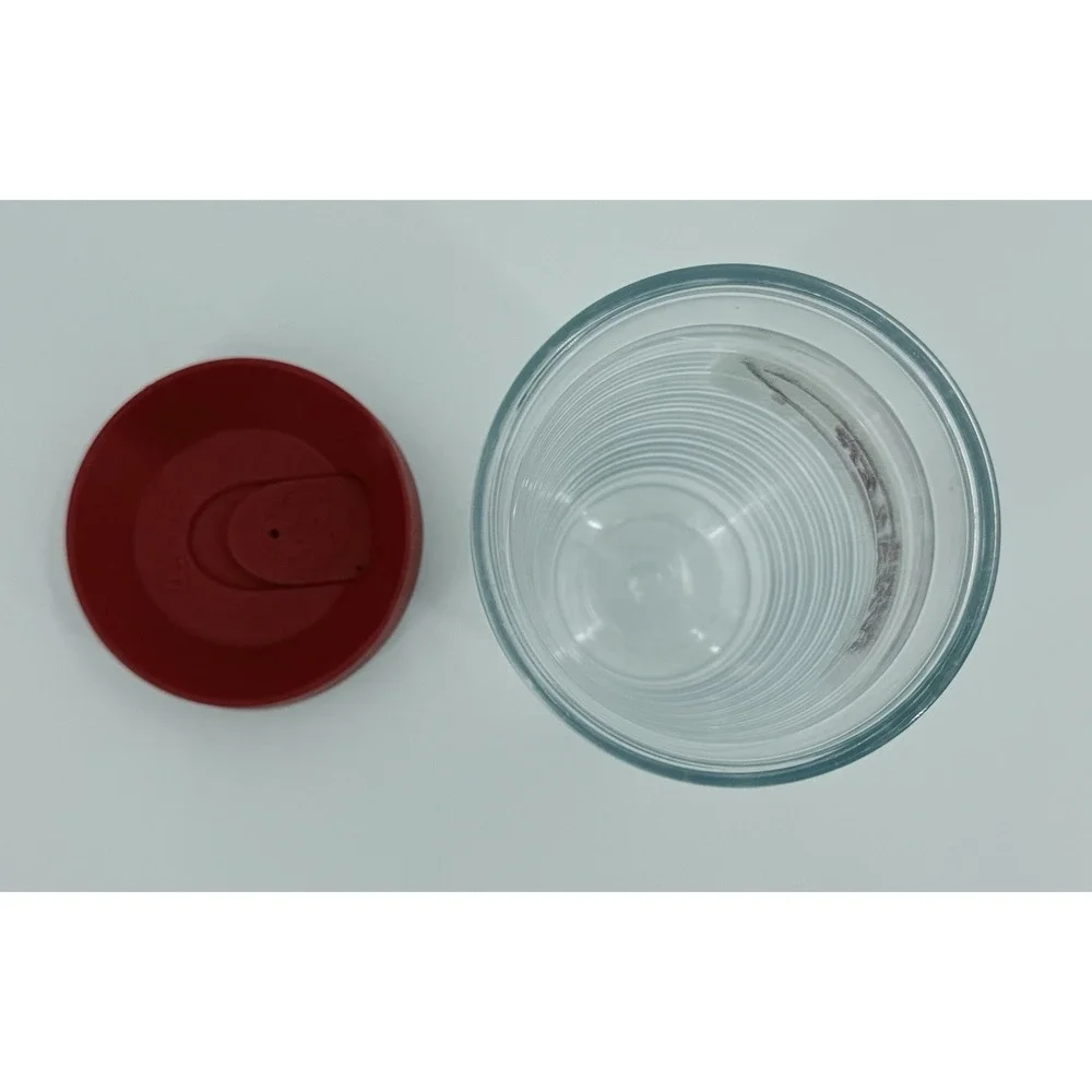 Boston Whaler Boat Embroidered Patch Logo Clear Tervis Tumbler 16 Oz w/ Red Lid
